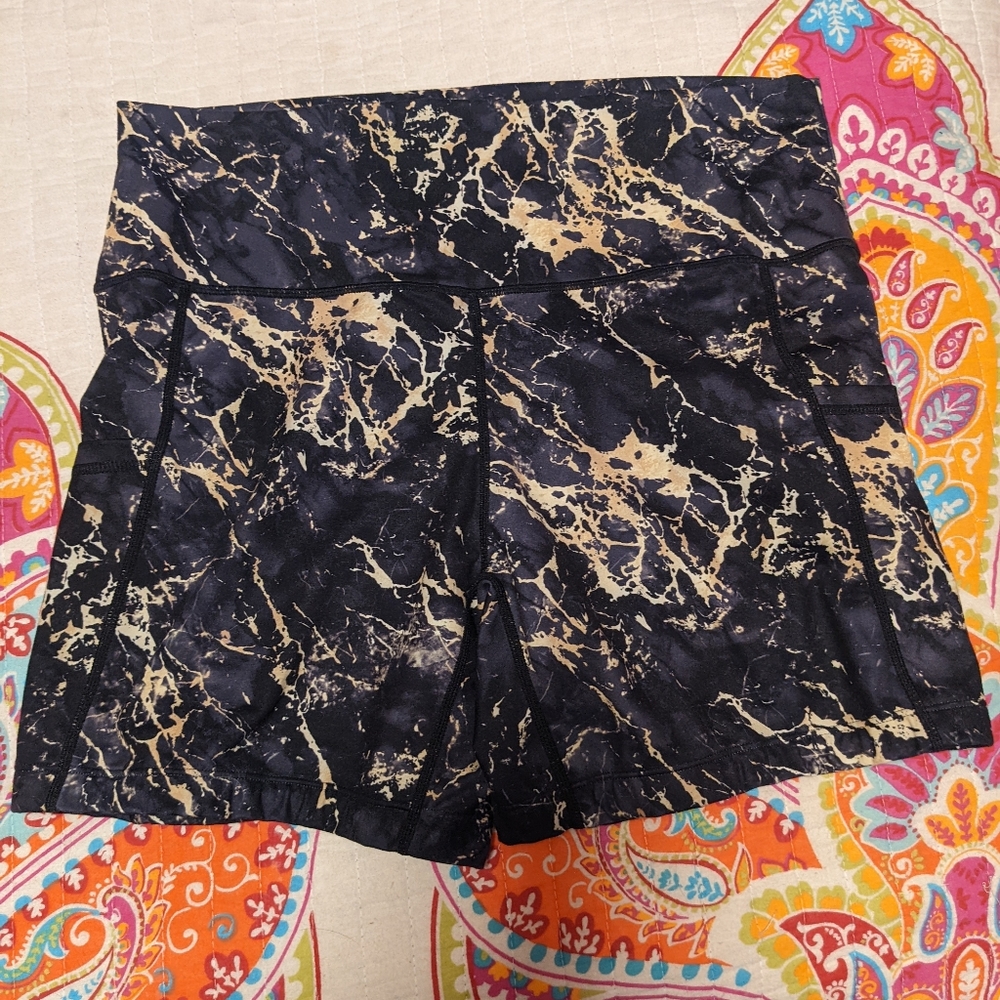 CVG, Gold Marble Shorts, 5 in inseam,